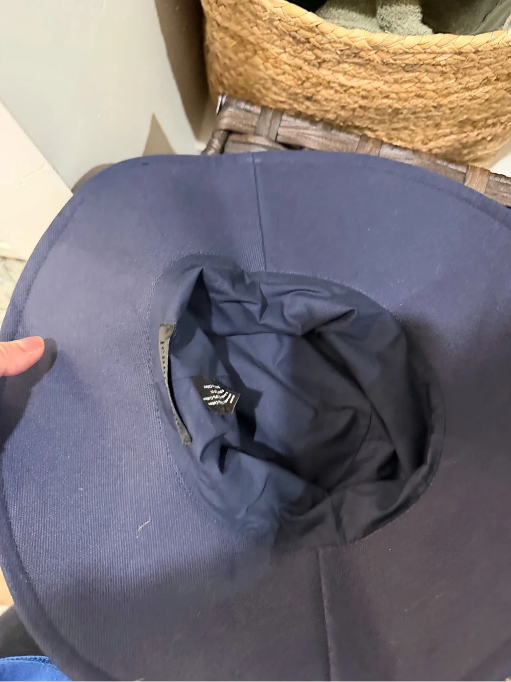 Jenni Kayne Navy Wide-Brim Cotton Sun Hat